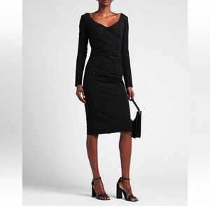 Max Mara Elegant Black Long Sleeve Dress